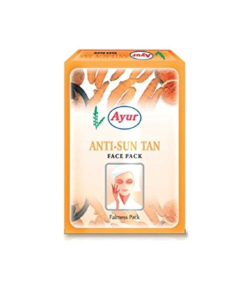 Ayur Anti Sun Tan Face Pack 25gm Pack of 10